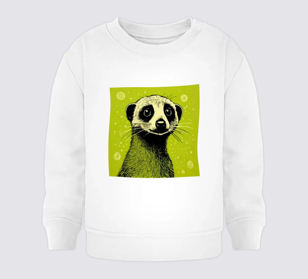 Meerkat verde 4 felpa neonato da Minimal Animal Art