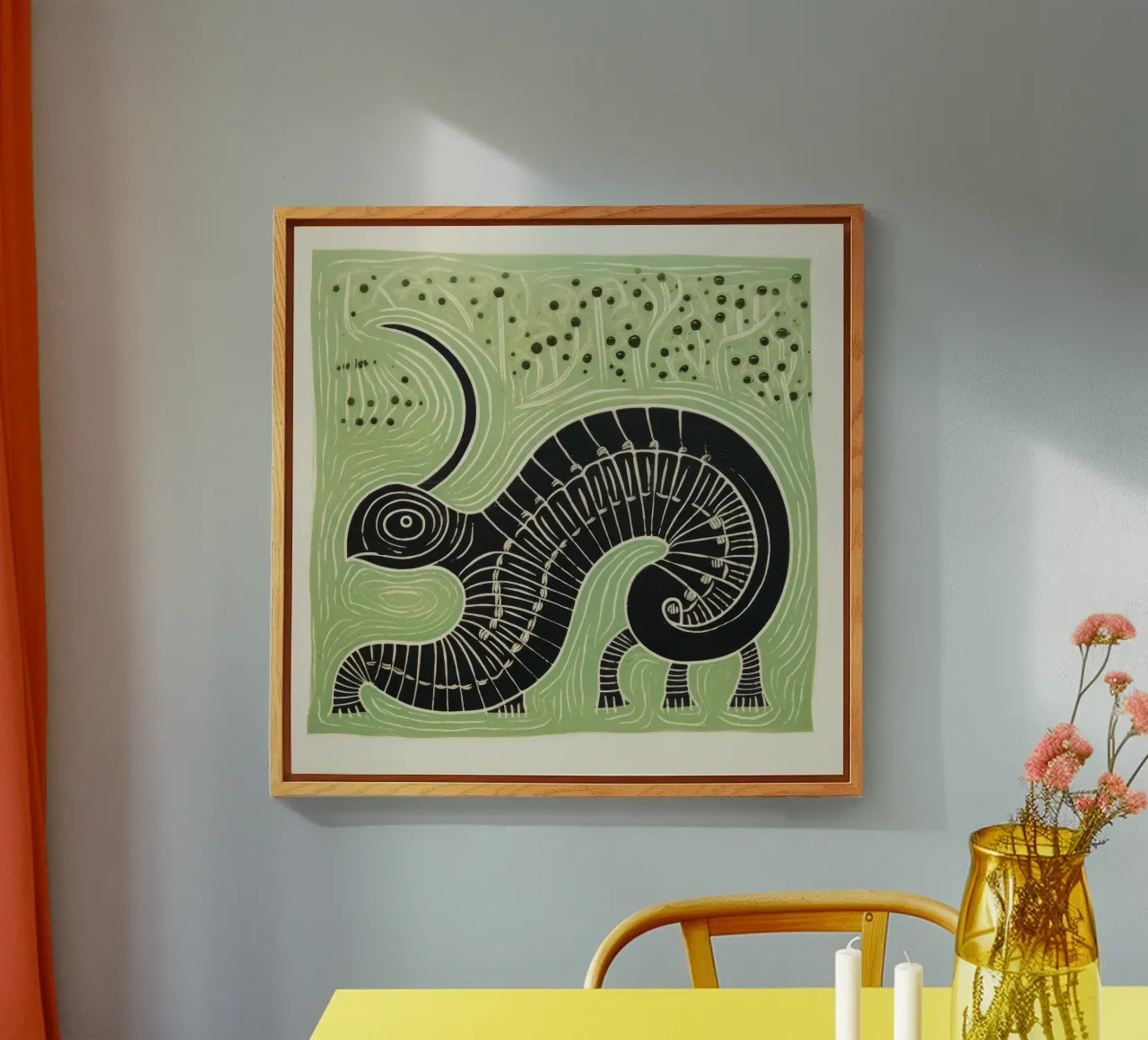 Millipede verde plexiglass da Minimal Animal Art