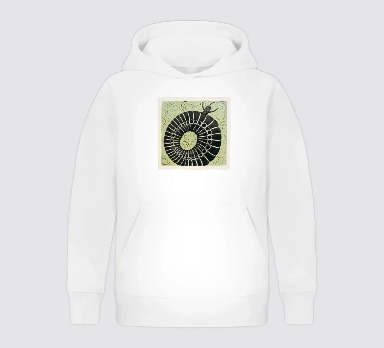 Grüner Tausendfüßler 2 Kinder Hoodie von Minimal Animal Art