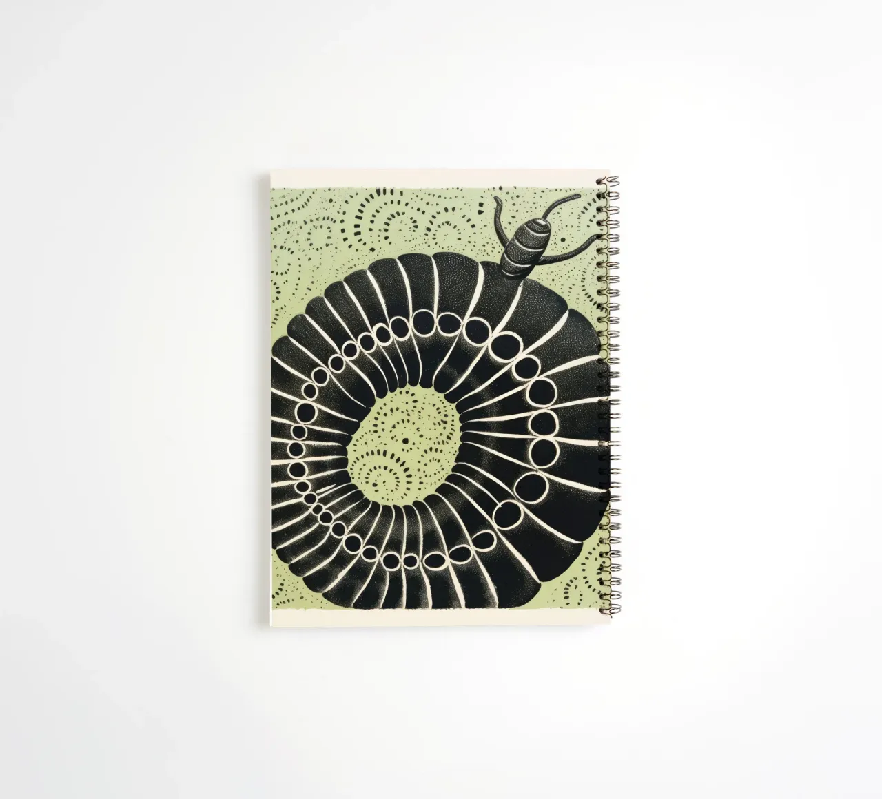 Grüner Tausendfüßler 2 Ringbuch von Minimal Animal Art
