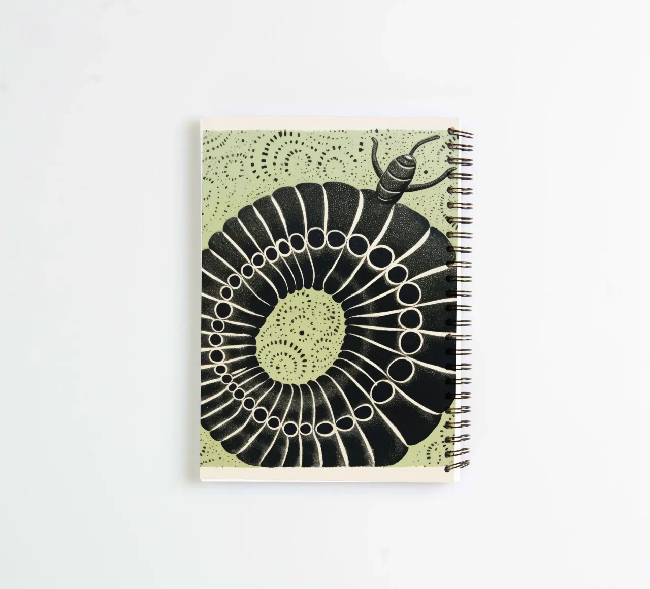 Grüner Tausendfüßler 2 Ringbuch von Minimal Animal Art