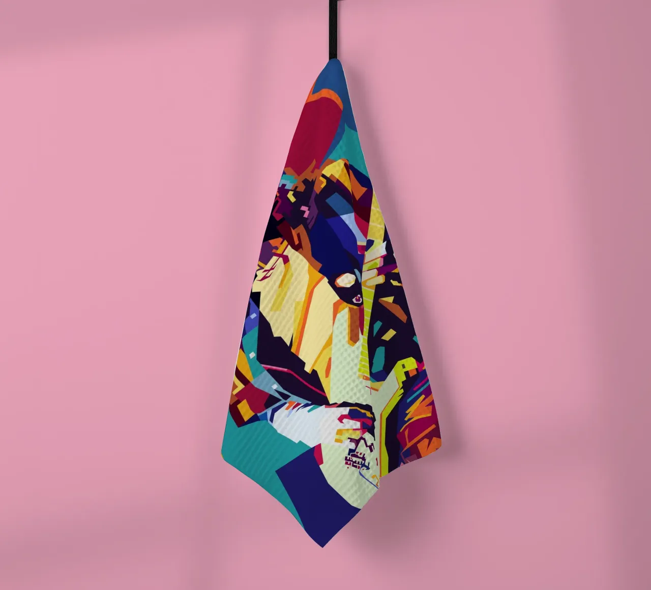 American Musician Style WPAP tea towel by SW Artwork