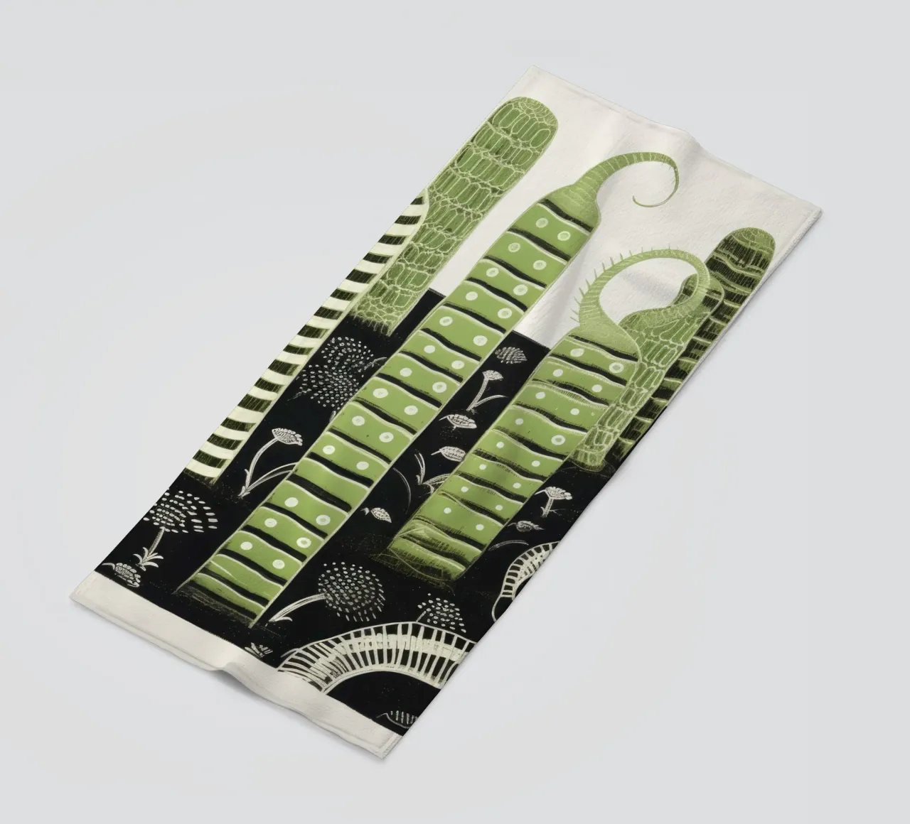 Millipede verde 3 telo mare da Minimal Animal Art