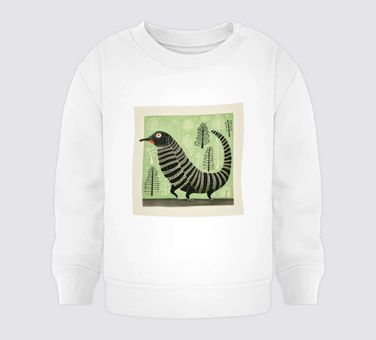 Millipede verde 4 felpa neonato da Minimal Animal Art