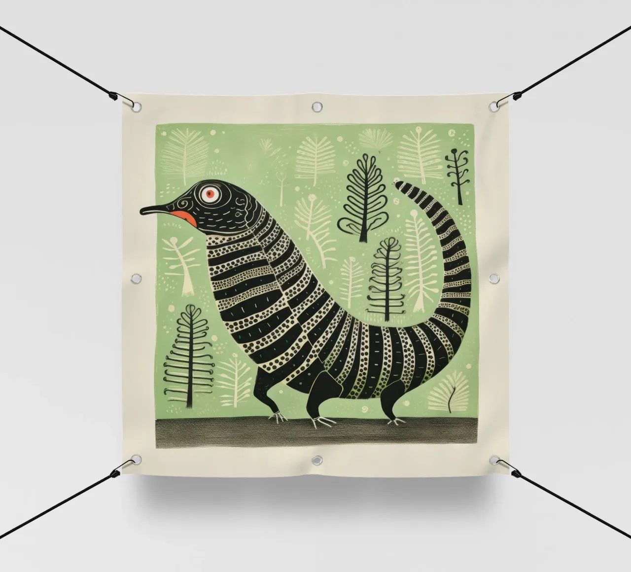 Millipede verde 4 telo in pvc da Minimal Animal Art
