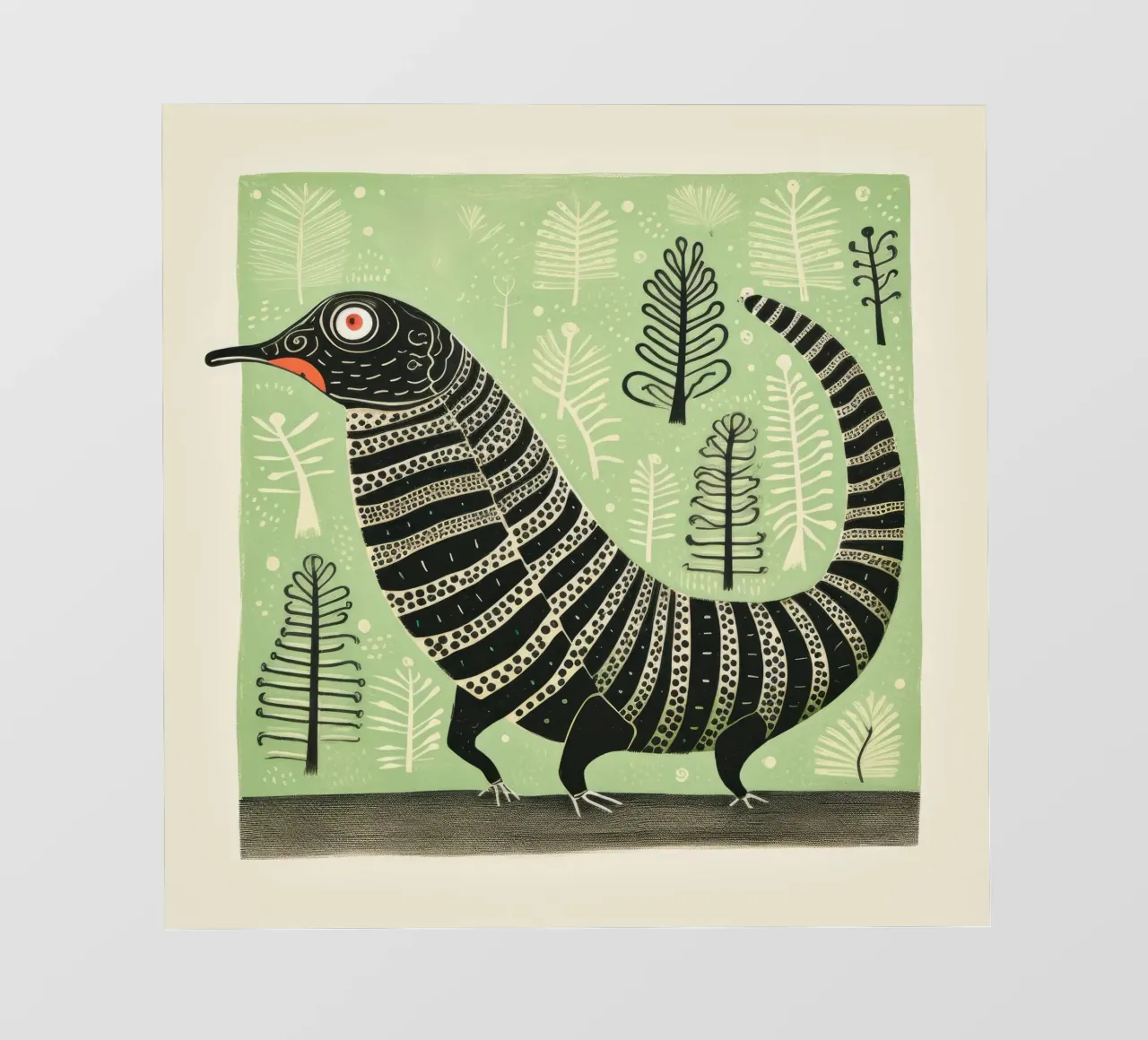 Millipede verde 4 telo in pvc da Minimal Animal Art