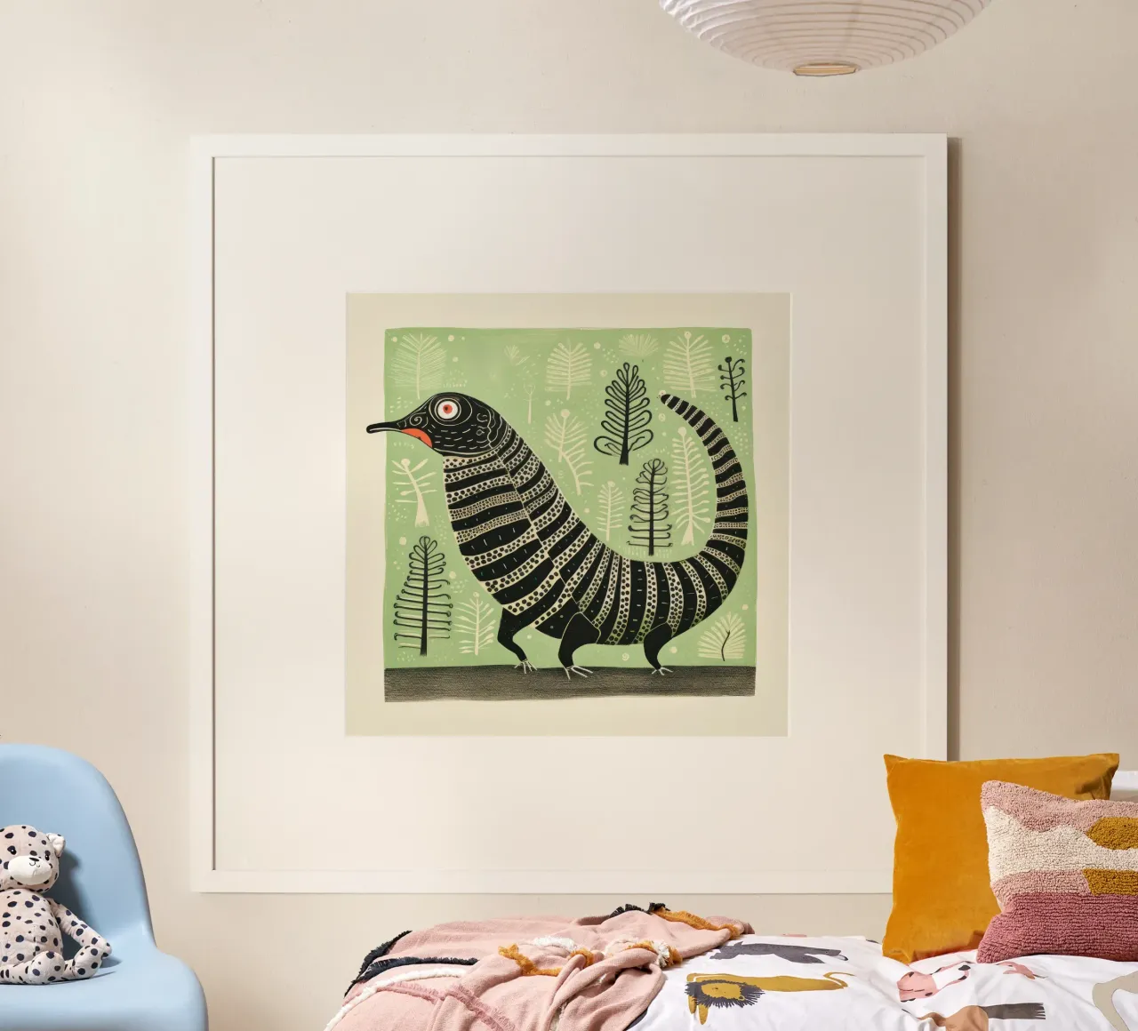 Millipede verde poster da Minimal Animal Art