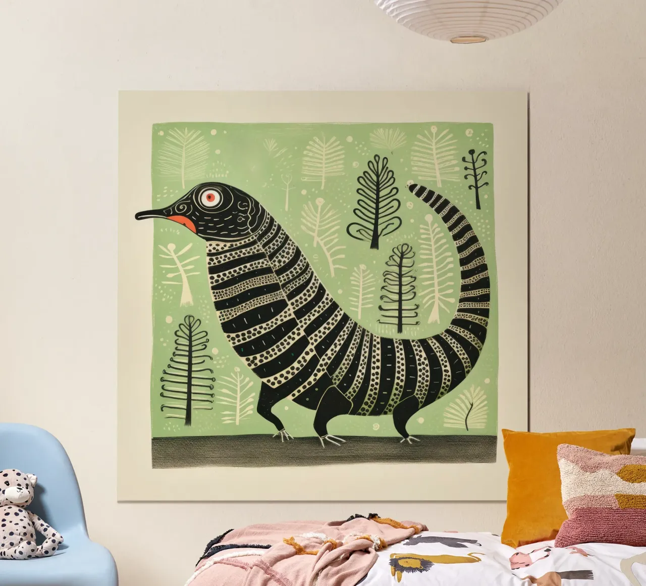 Millipede verde poster da Minimal Animal Art