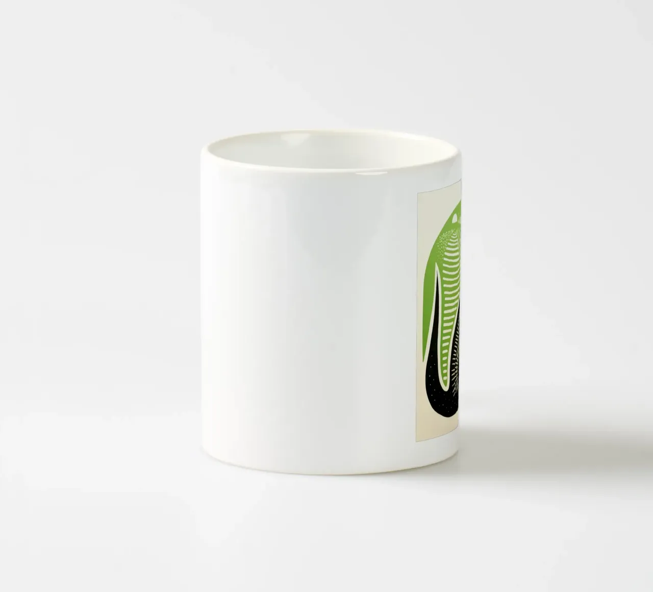 Mangusta verde tazza in ceramica da Minimal Animal Art