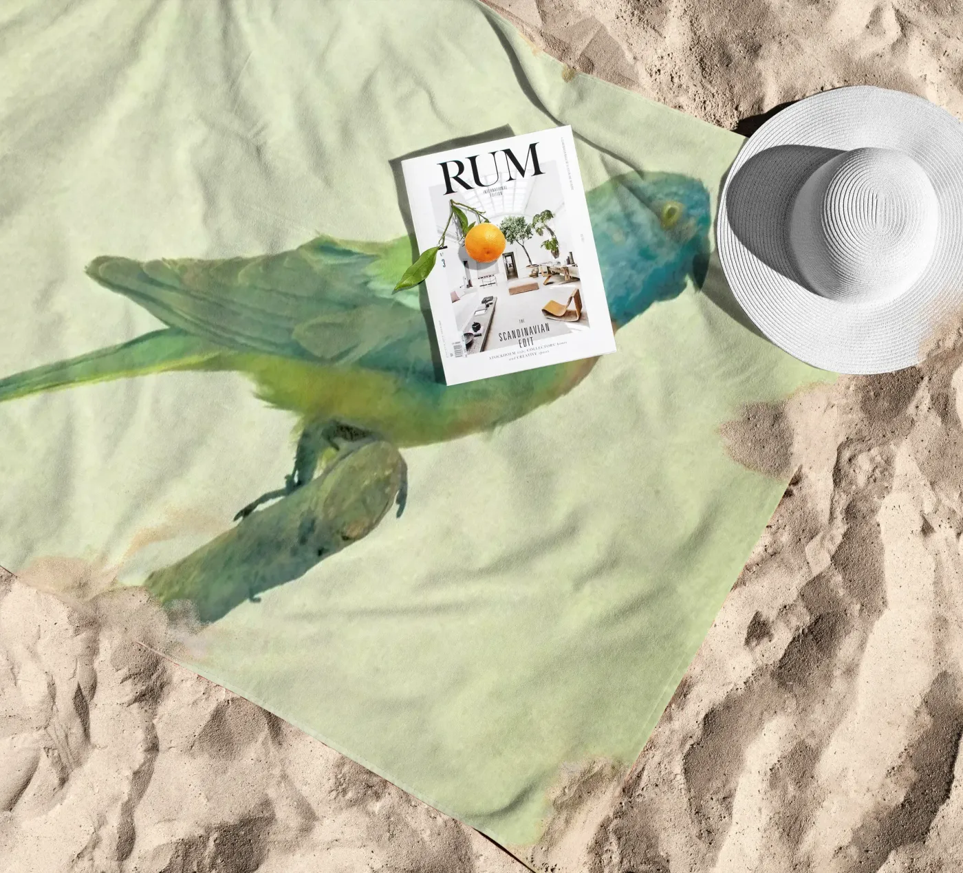 Vogelstudie #3 Strandtuch von Cassia Beck Photography