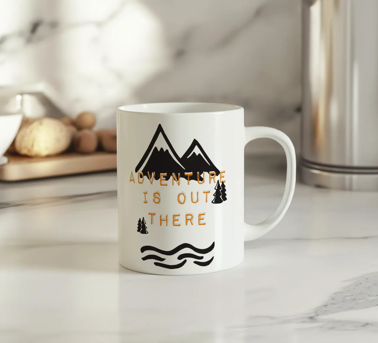 Adventure Is Out There tazza in ceramica da Monika Strigel