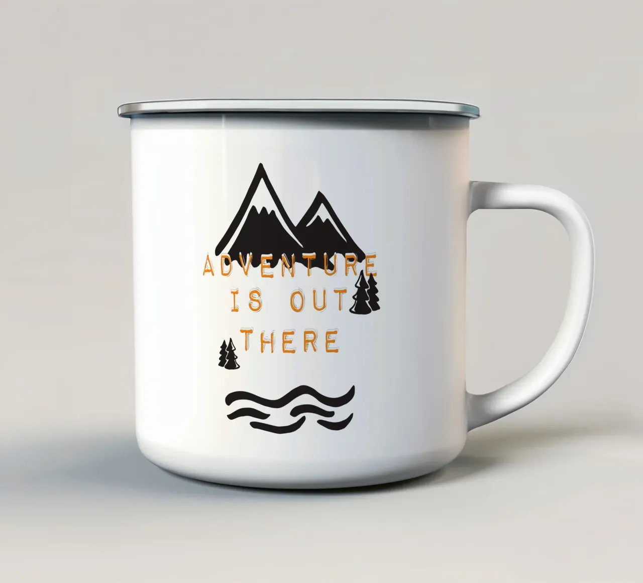 Adventure Is Out There tazza in smalto da Monika Strigel