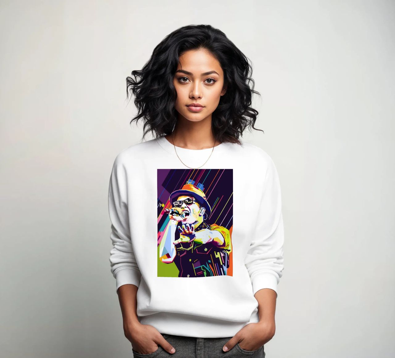 Bruno Mars Stile WPAP felpa da SW Artwork