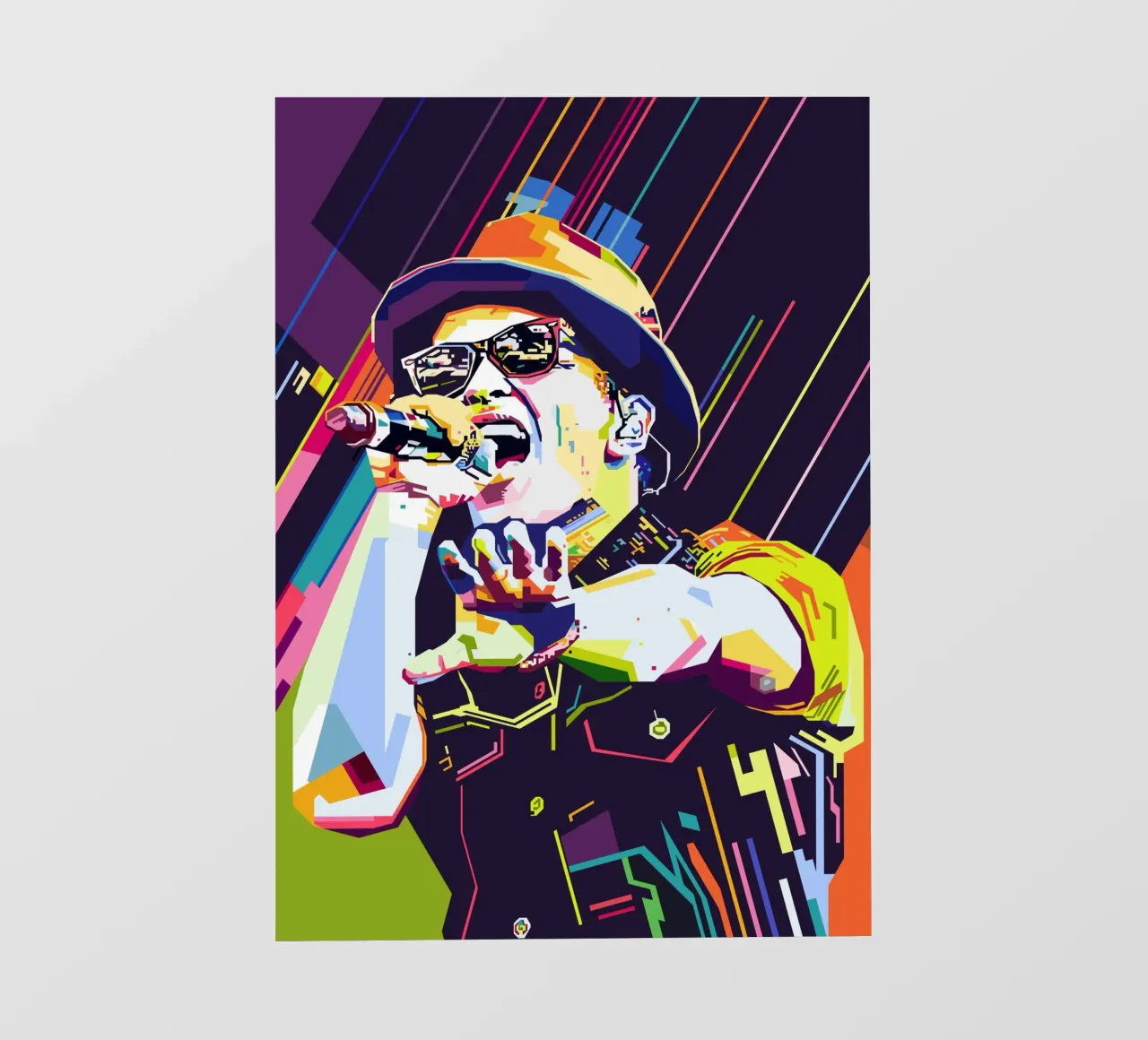 Bruno Mars Stile WPAP telo in pvc da SW Artwork