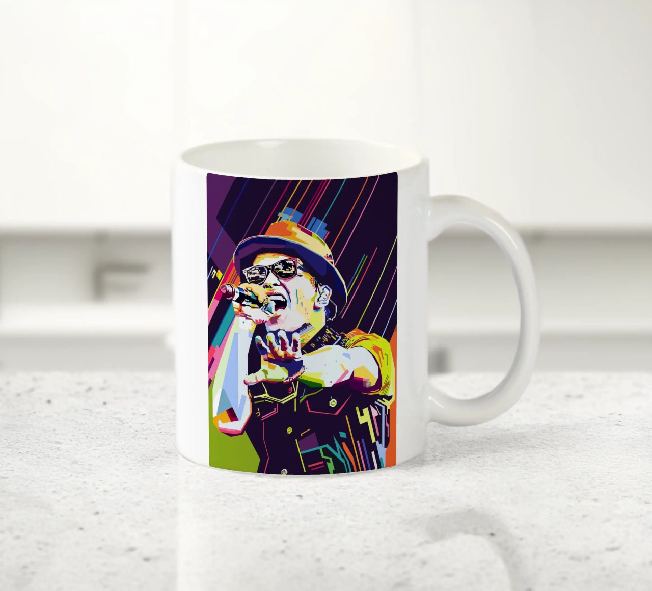 Bruno Mars Stile WPAP tazza in ceramica da SW Artwork