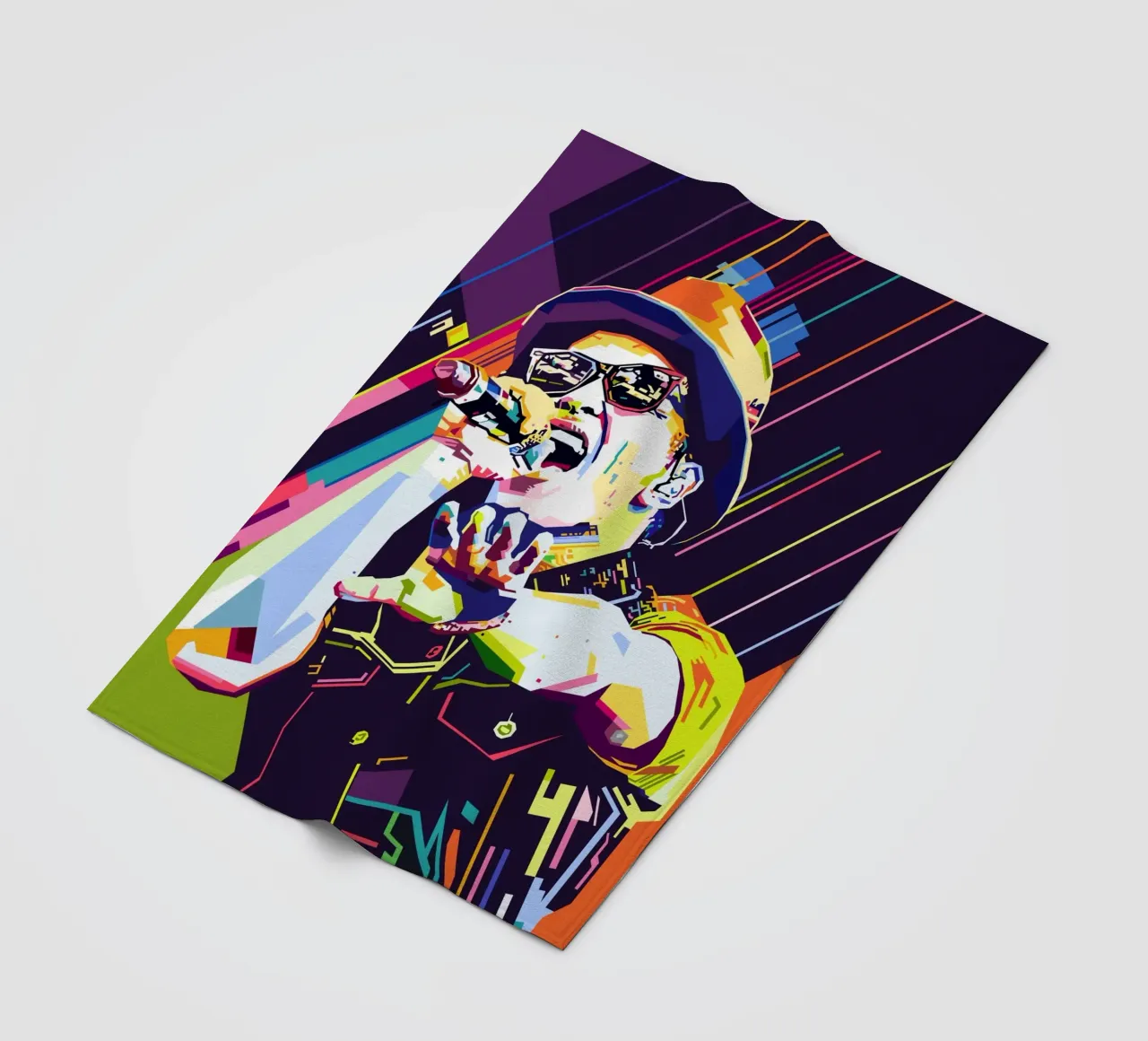 Bruno Mars Stile WPAP coperta in pile da SW Artwork