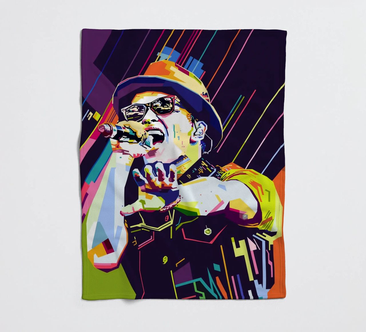 Bruno Mars Stile WPAP coperta in pile da SW Artwork