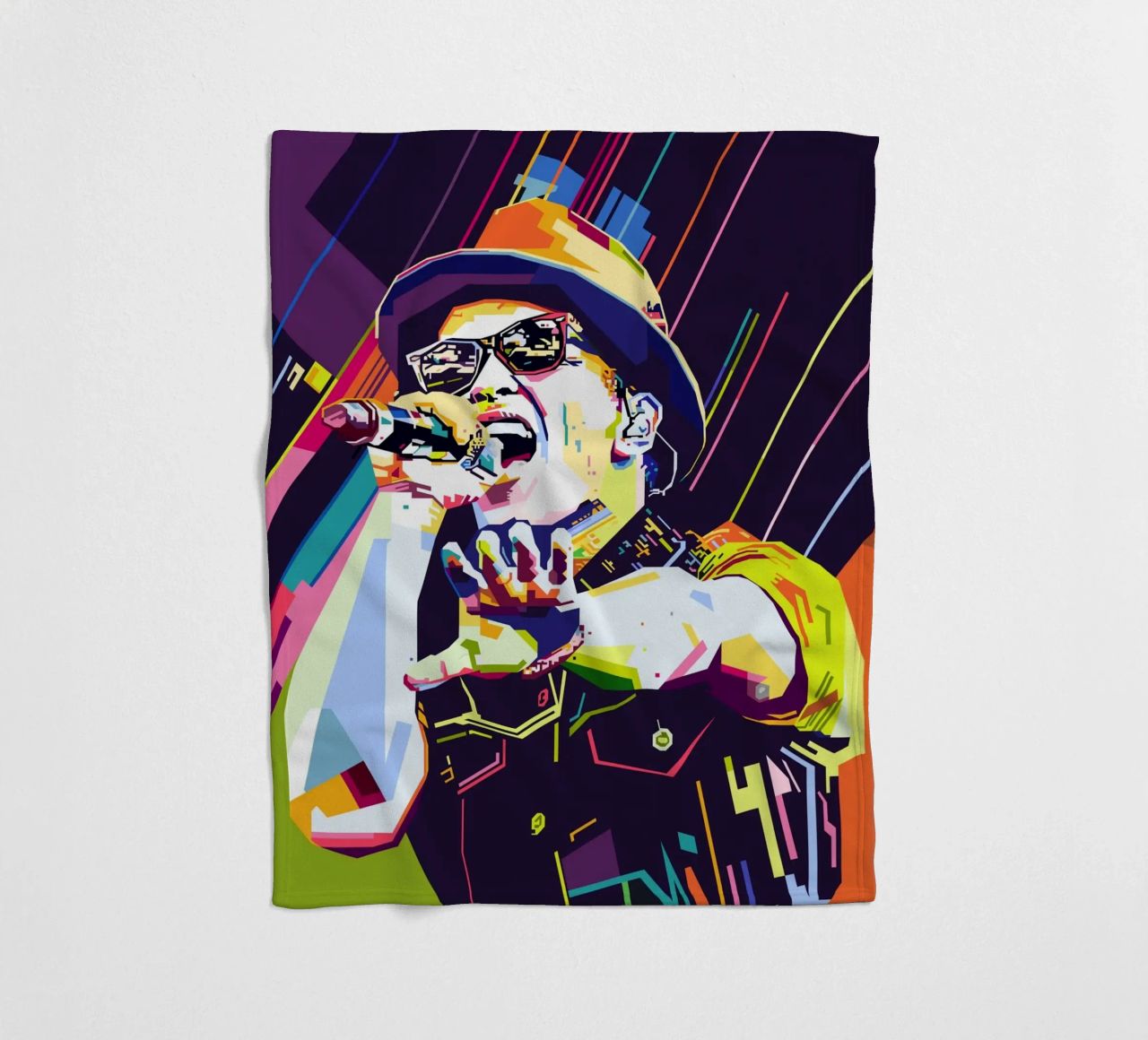 Bruno Mars Stile WPAP coperta in pile da SW Artwork