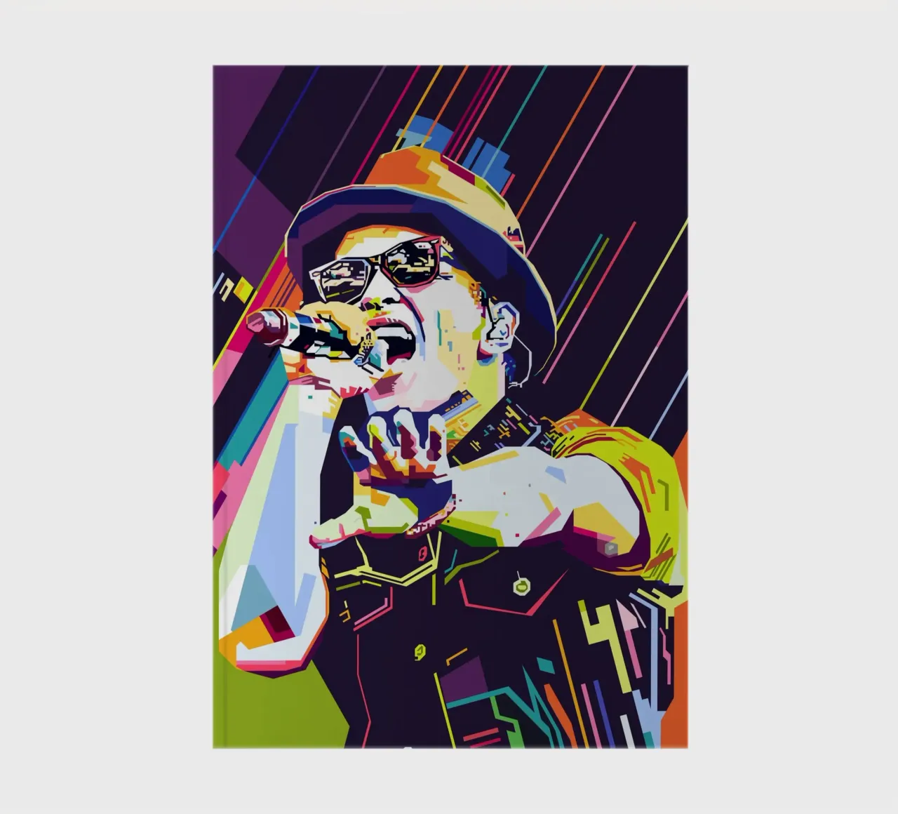 Bruno Mars Style WPAP notebook by SW Artwork