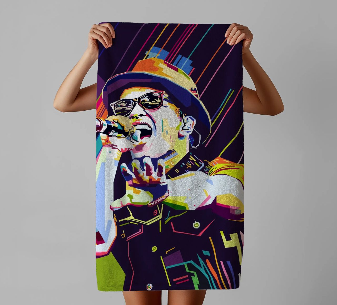 Bruno Mars Stile WPAP asciugamano da bagno da SW Artwork