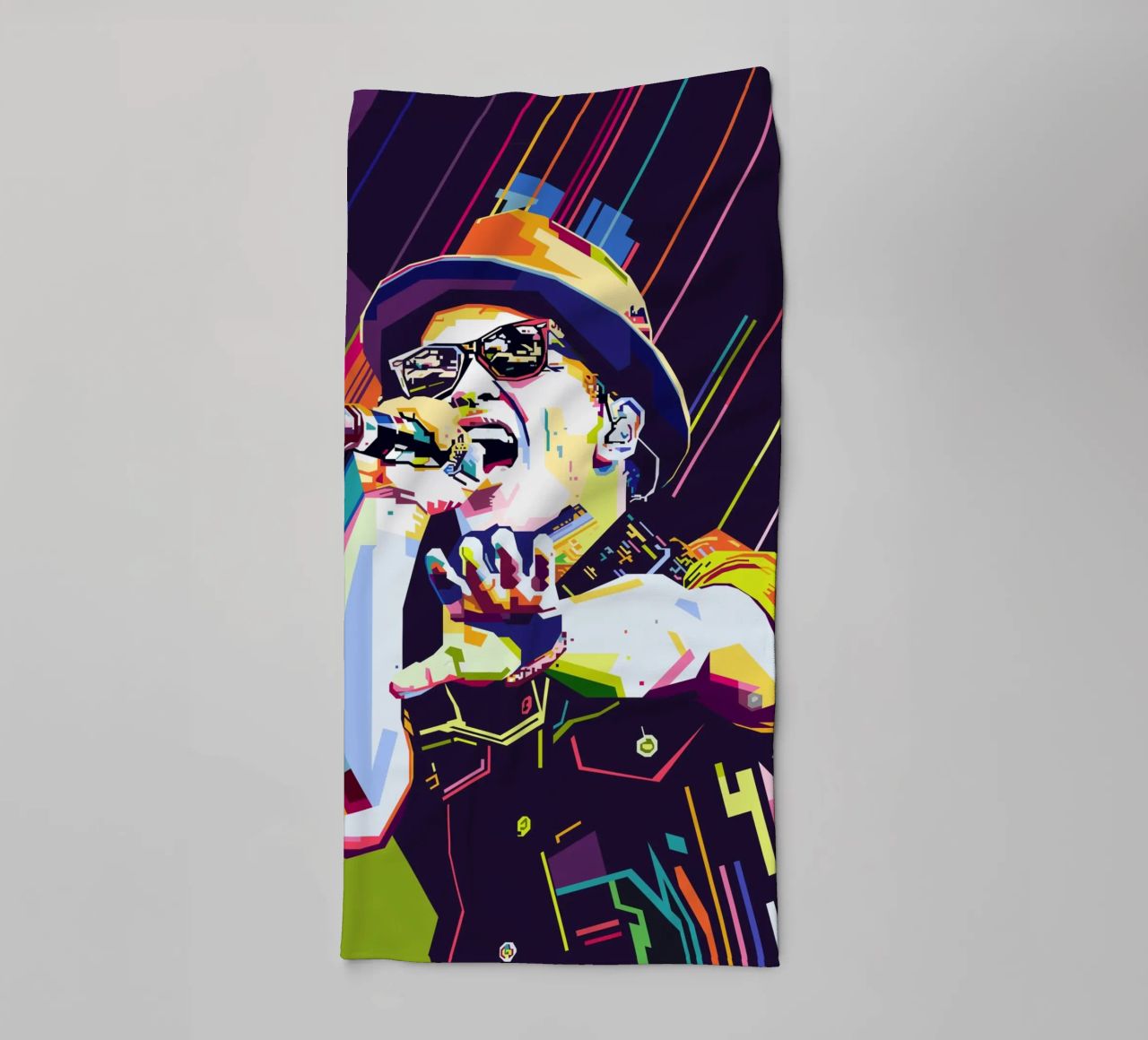 Bruno Mars Stile WPAP asciugamano da bagno da SW Artwork
