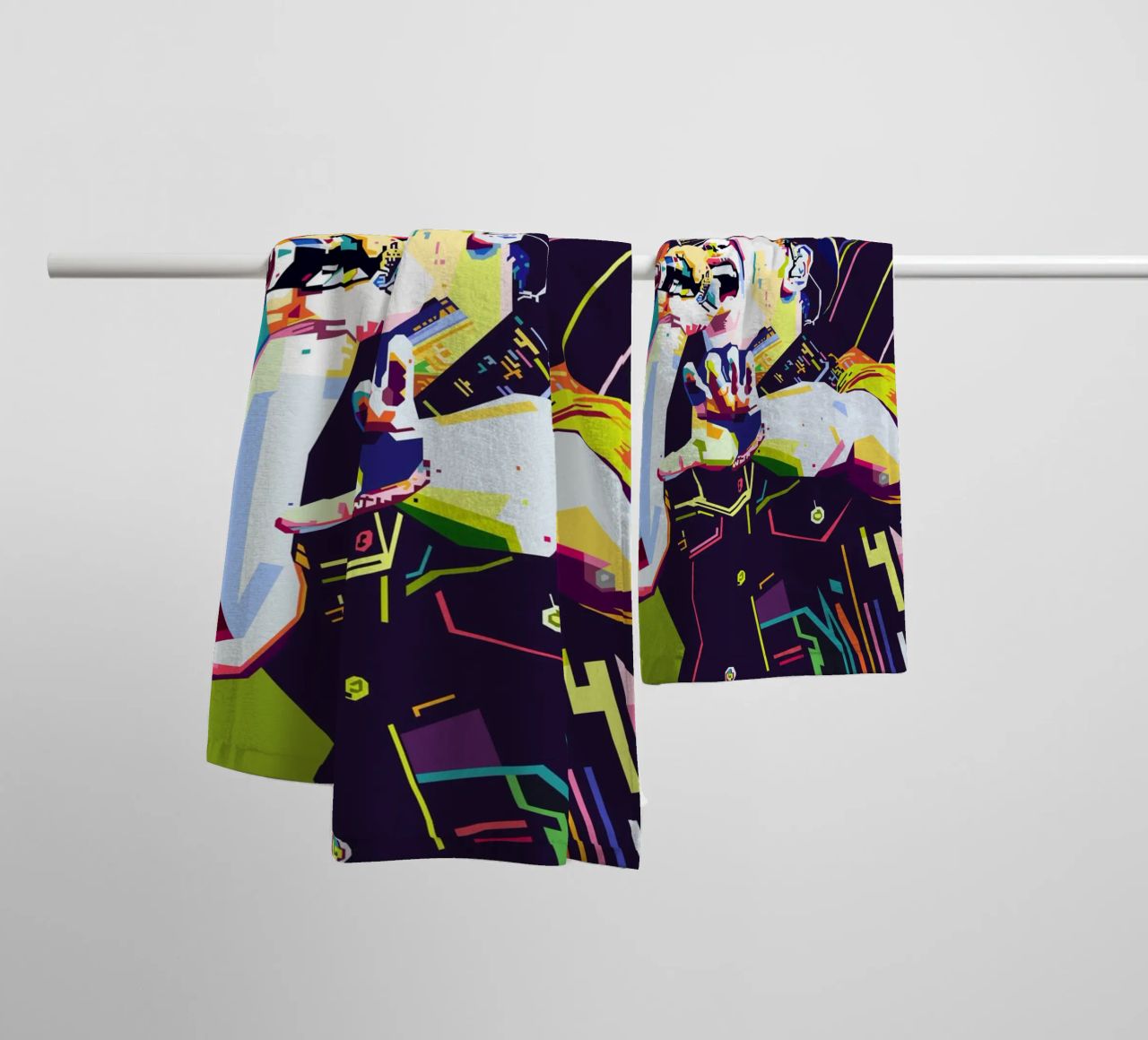 Bruno Mars Stile WPAP asciugamano da bagno da SW Artwork