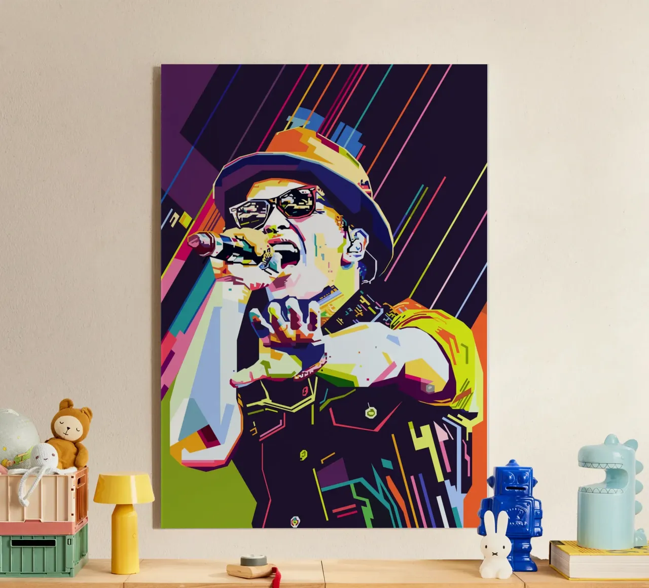 Bruno Mars Style WPAP Acryl-Glas von SW Artwork