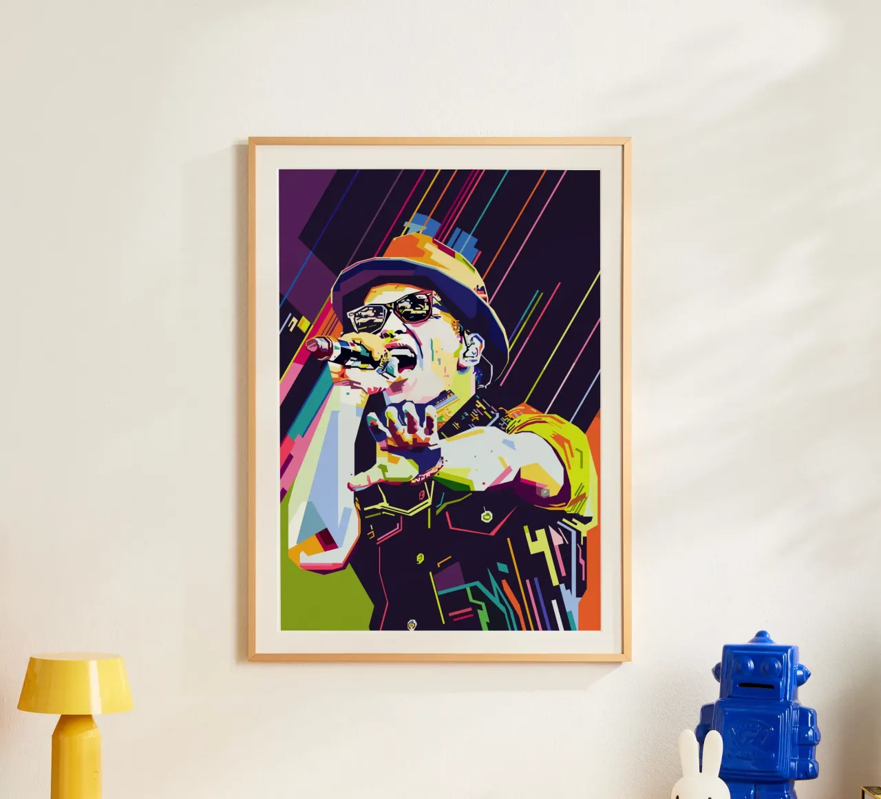 Bruno Mars Style WPAP hahnemühle de SW Artwork