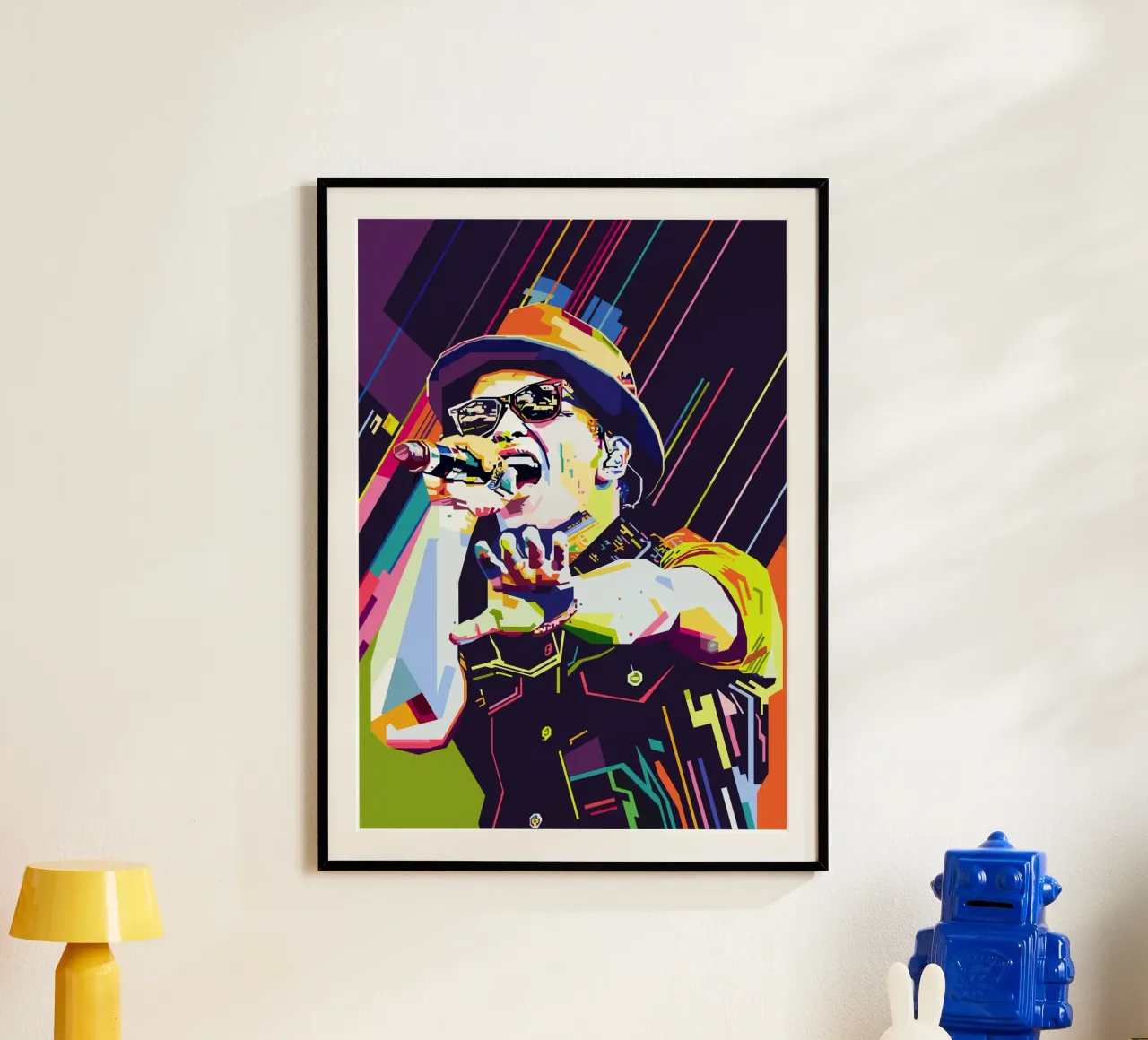 Bruno Mars Style WPAP hahnemühle de SW Artwork