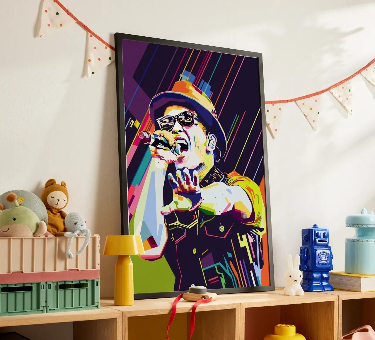 Bruno Mars Style WPAP hahnemühle de SW Artwork