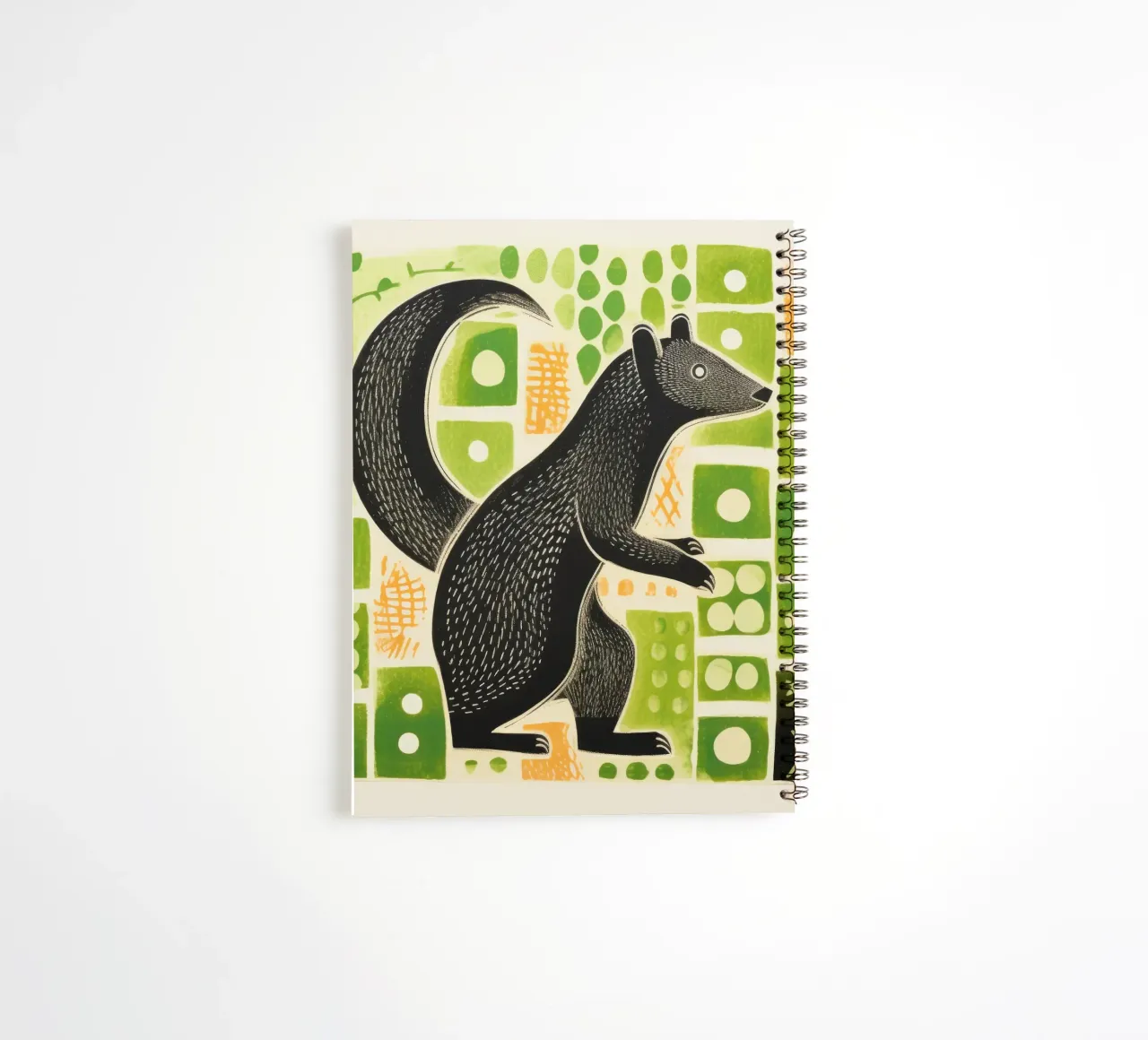 Green Mongoose 2 spiral notebook by Minimal Animal Art