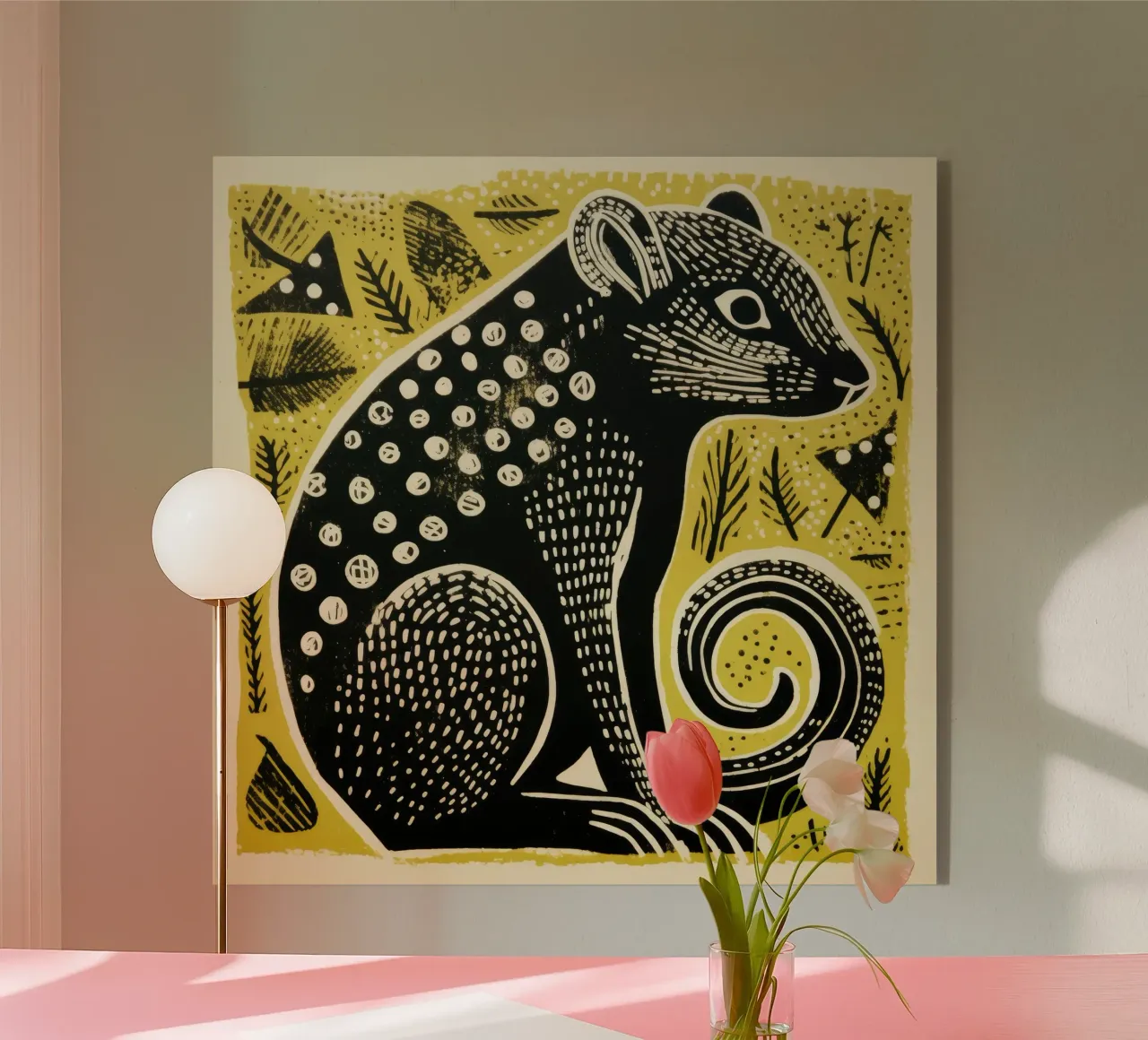 Mangusta verde plexiglass da Minimal Animal Art