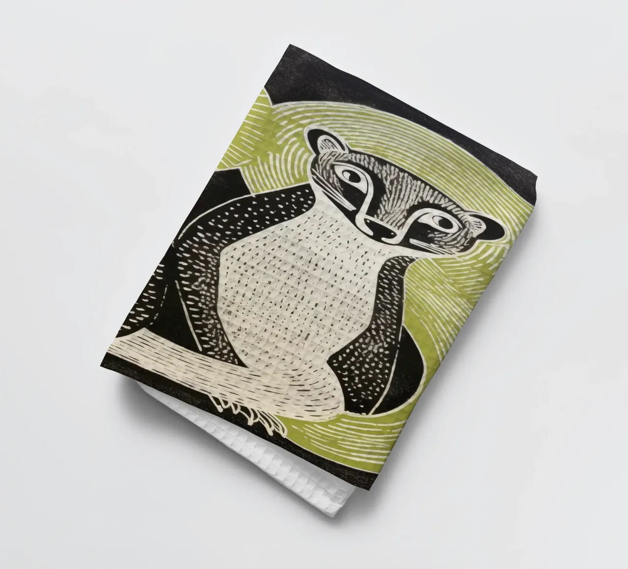 Mangusta verde 4 canovaccio da cucina da Minimal Animal Art