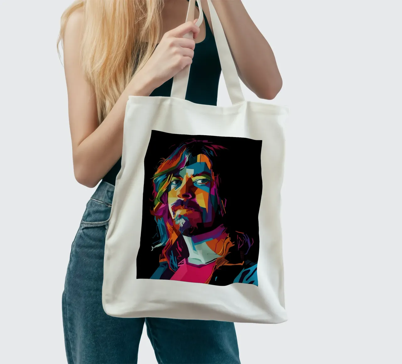 Stile Dave Grohl WPAP borsa in juta da SW Artwork
