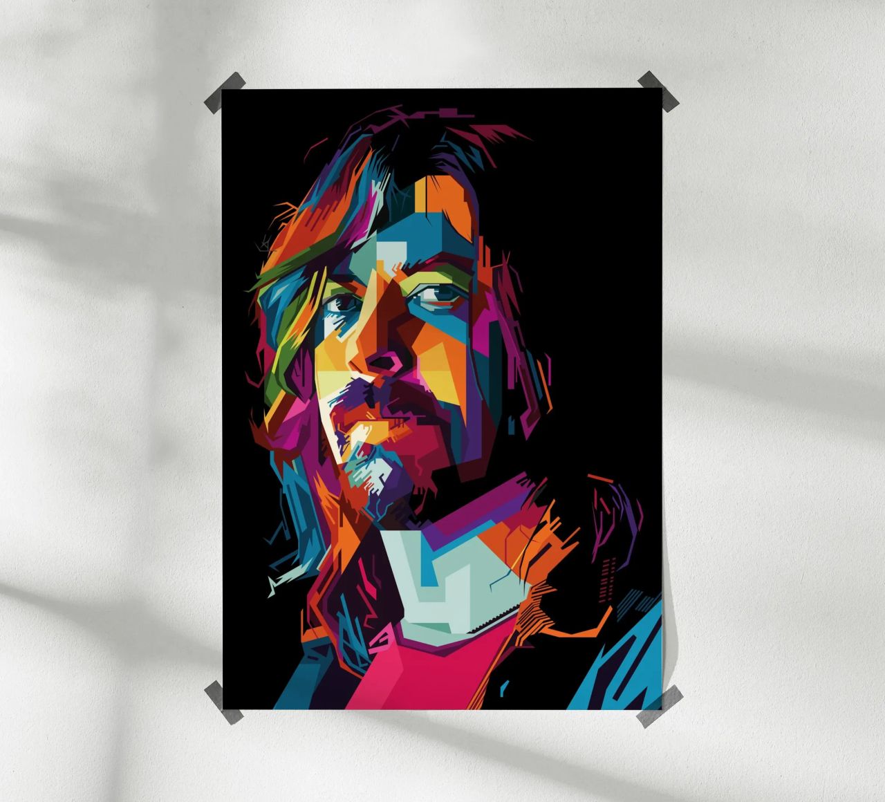 Stile Dave Grohl WPAP poster da SW Artwork