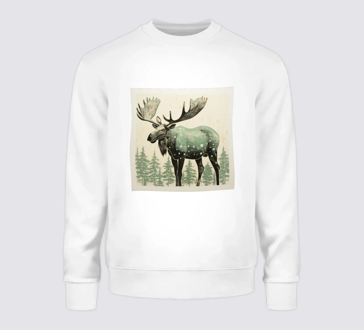 Alce Verde 1 felpa da Minimal Animal Art