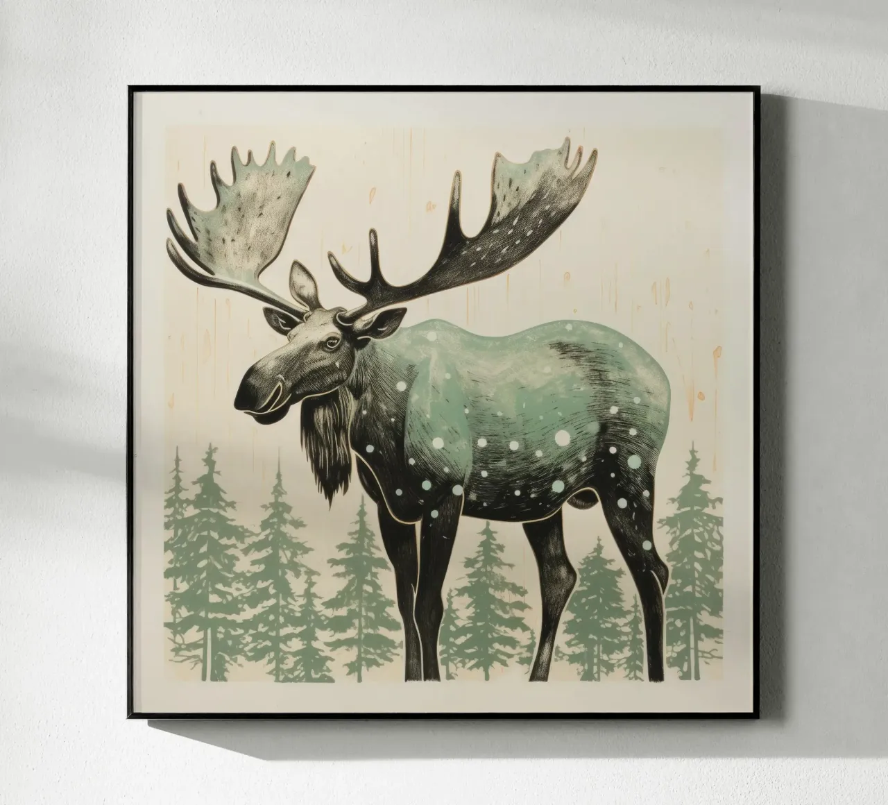 Alce Verde plexiglass da Minimal Animal Art