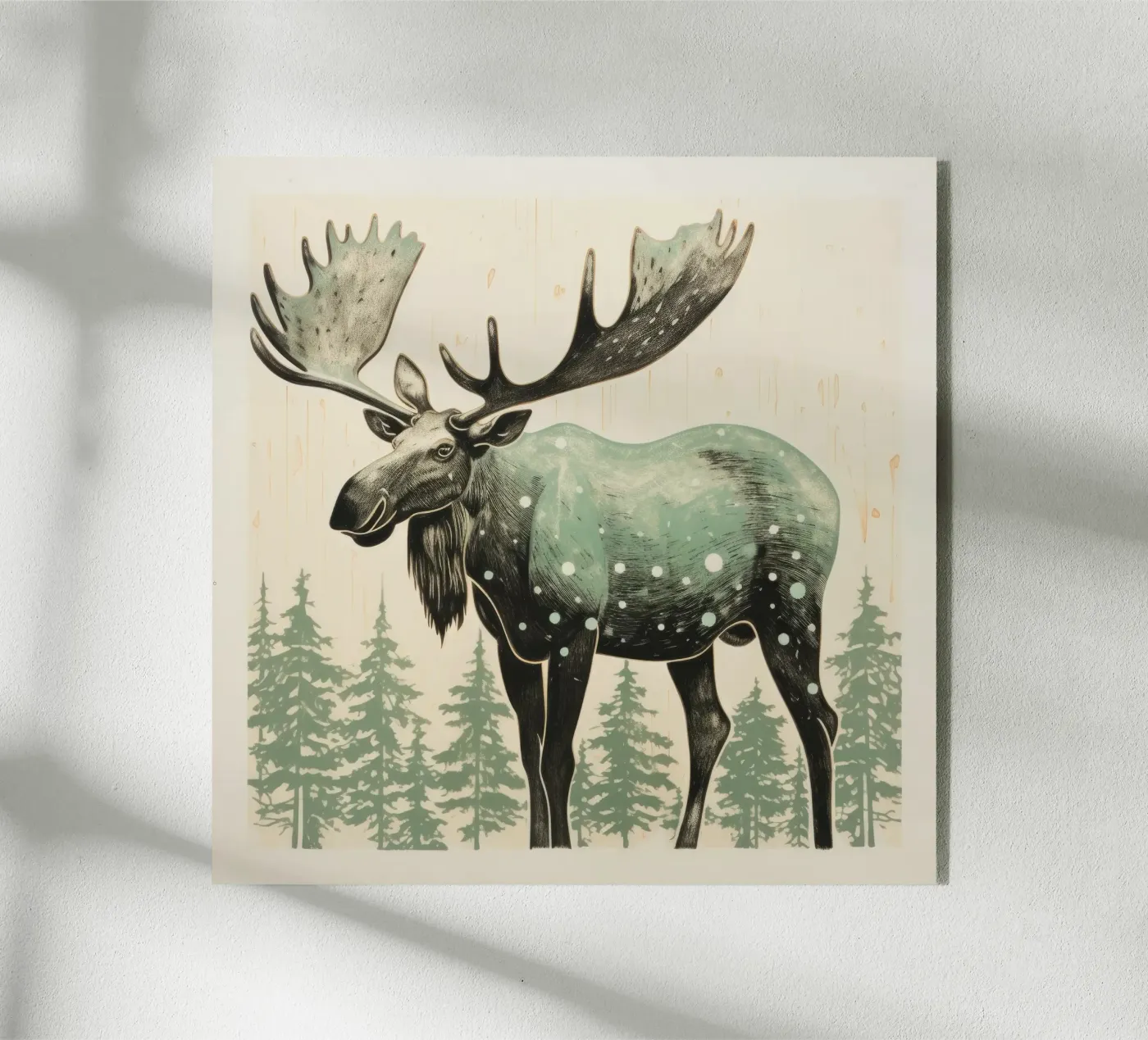 Green Moose plexiglass da Minimal Animal Art