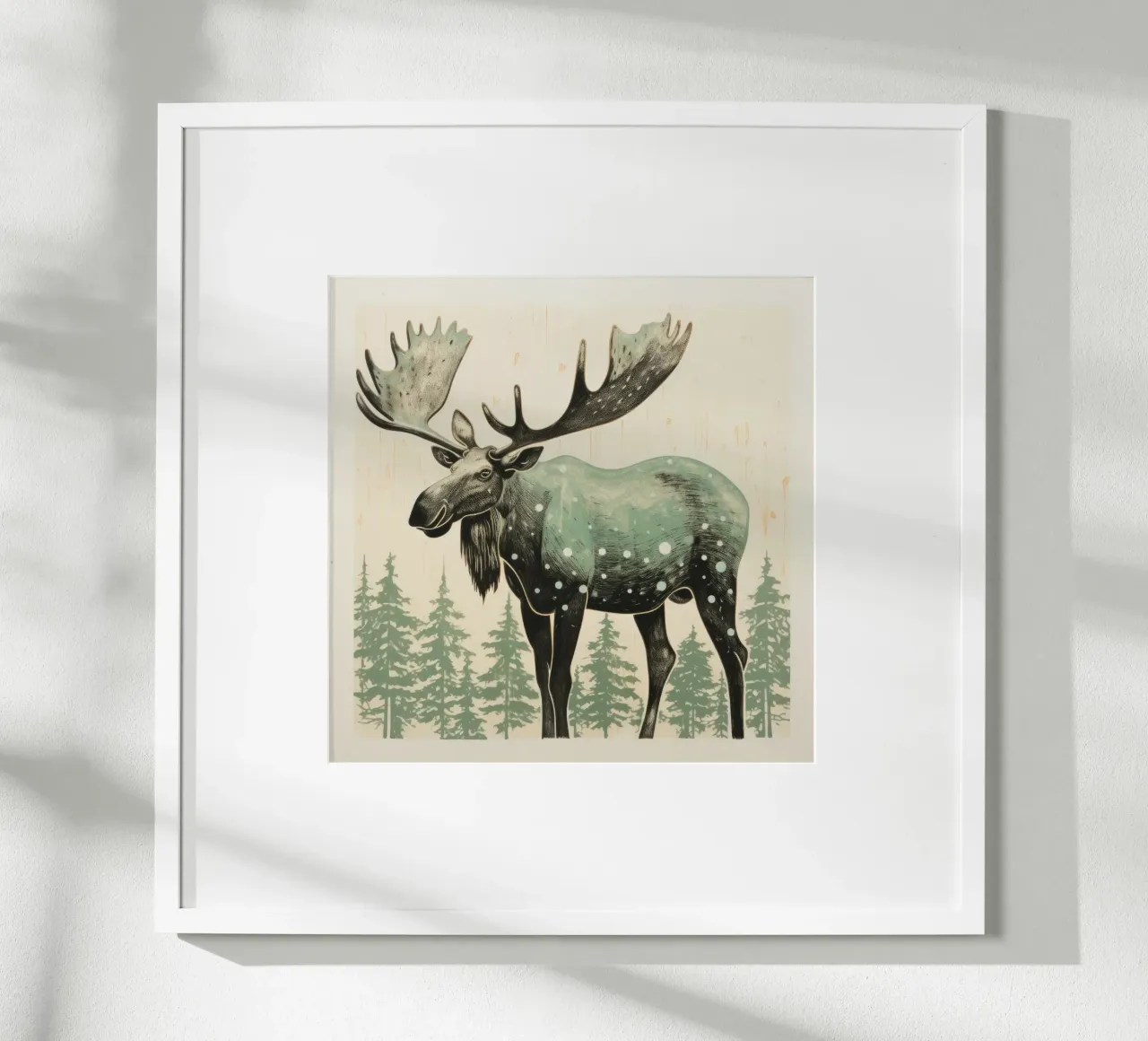 Alce Verde poster da Minimal Animal Art