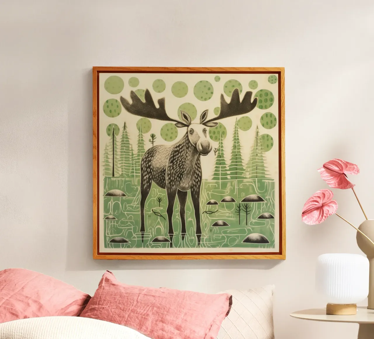 Alce Verde plexiglass da Minimal Animal Art