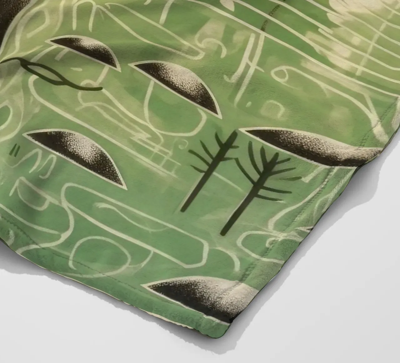 Alce Verde 2 coperta in pile da Minimal Animal Art