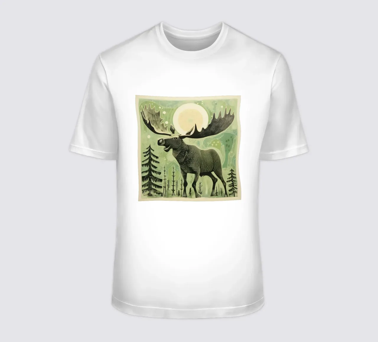 Alce Verde 3 t-shirt da Minimal Animal Art