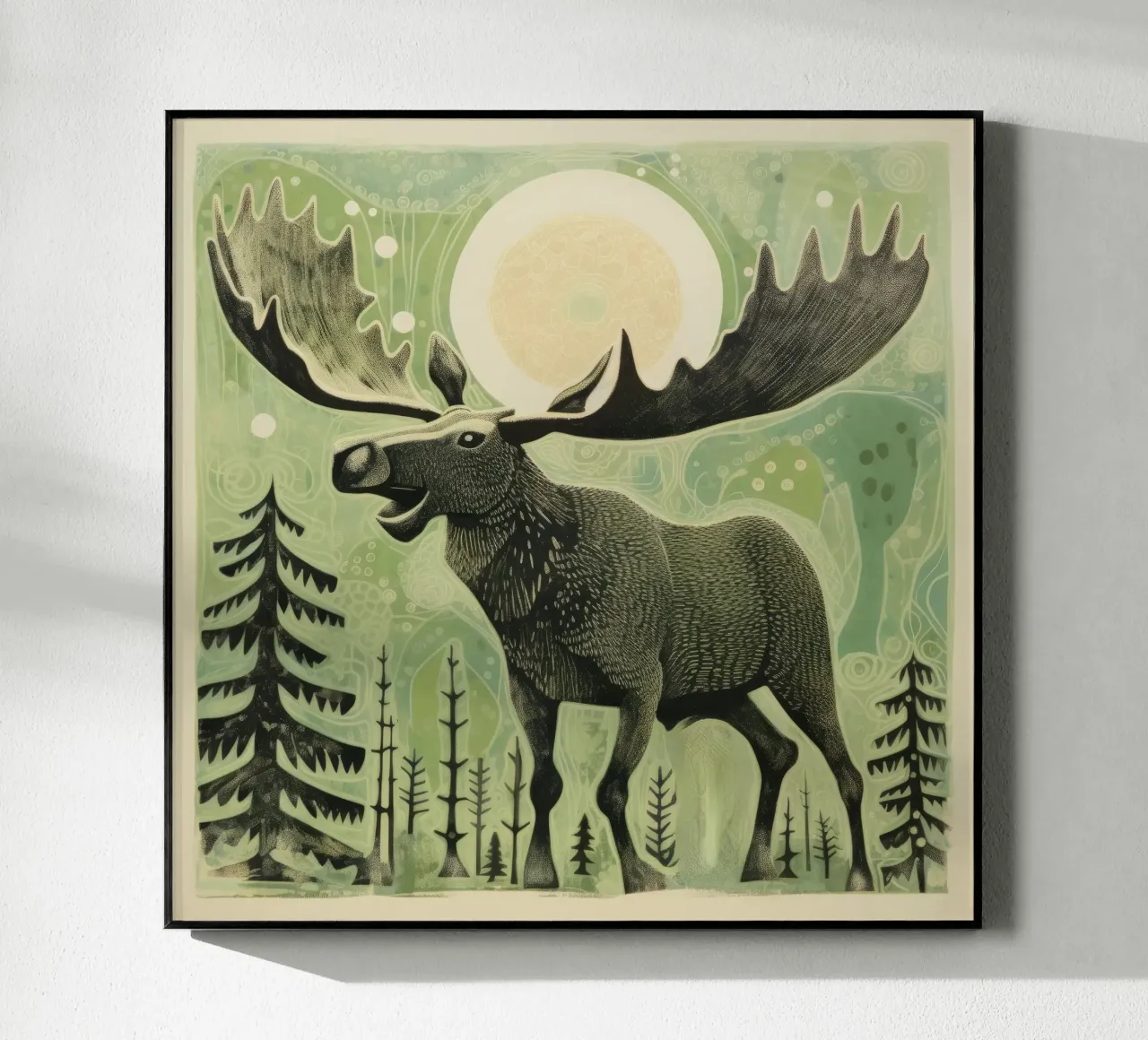 Alce Verde plexiglass da Minimal Animal Art