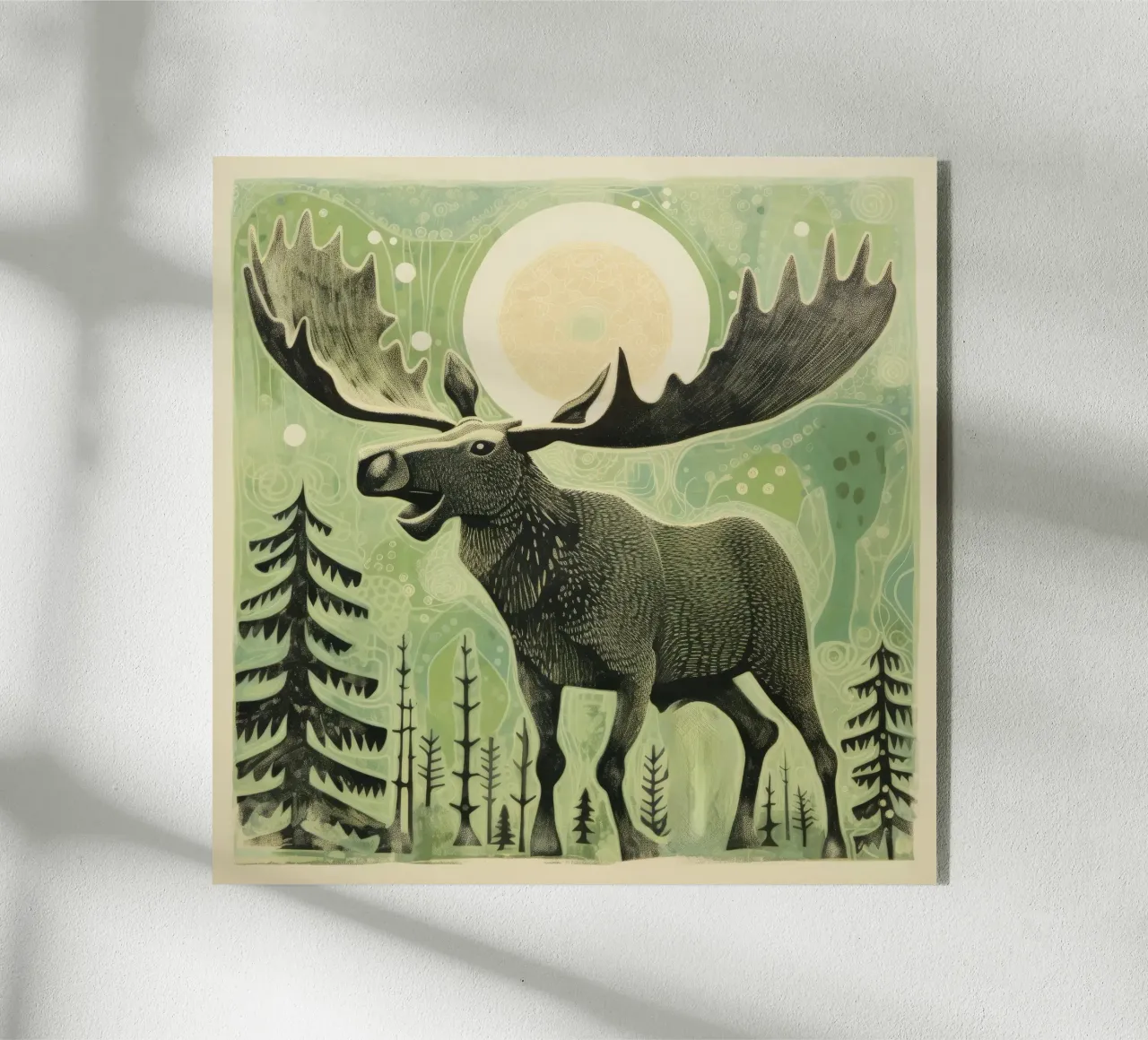 Alce Verde plexiglass da Minimal Animal Art