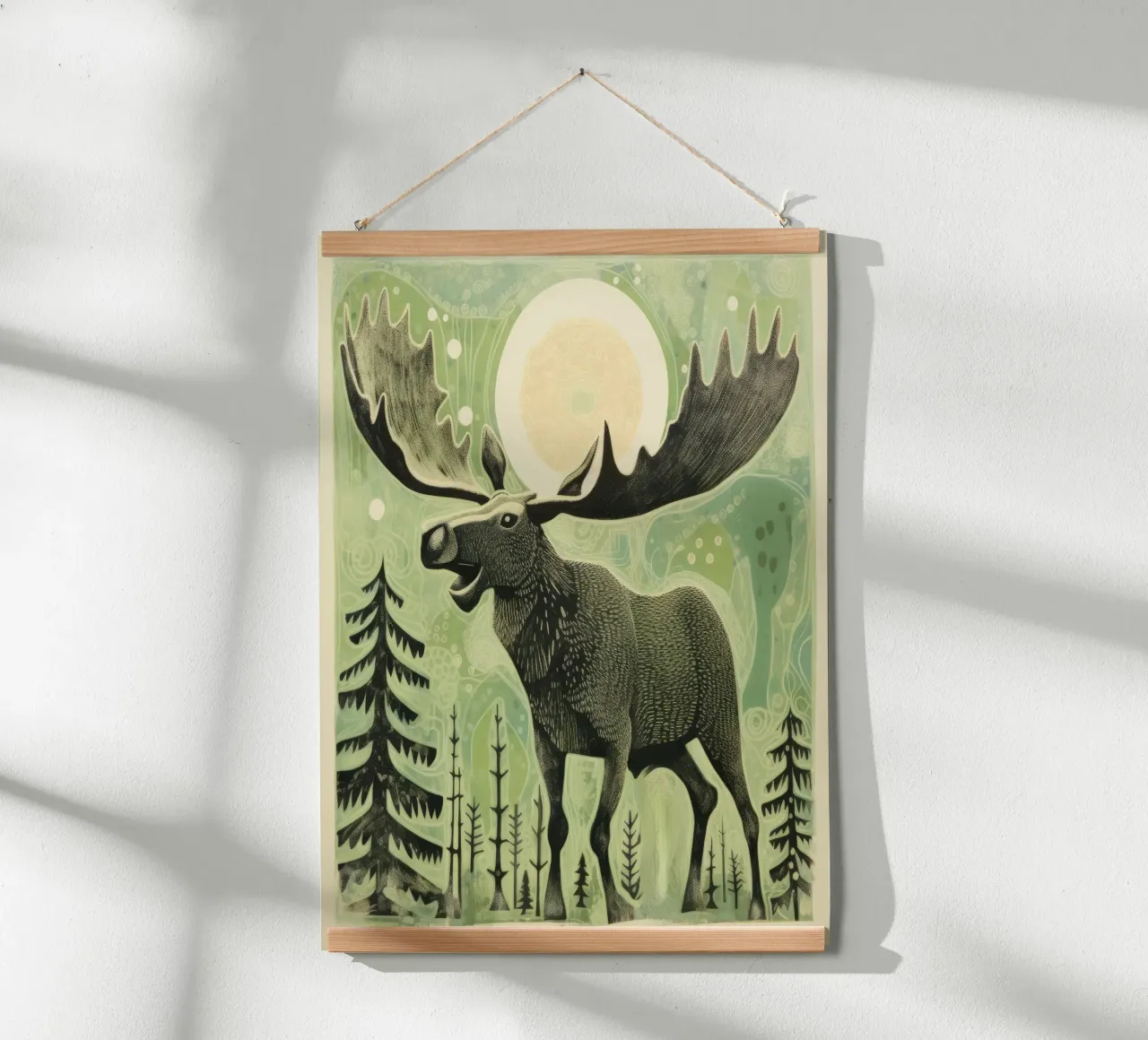 Alce Verde 3 carta hahnemühle da Minimal Animal Art