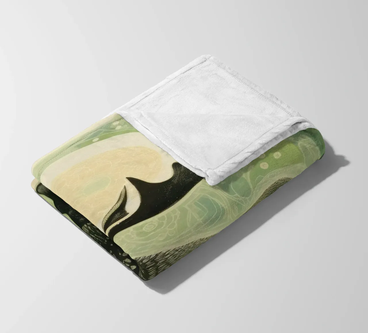 Alce Verde 3 coperta in pile da Minimal Animal Art