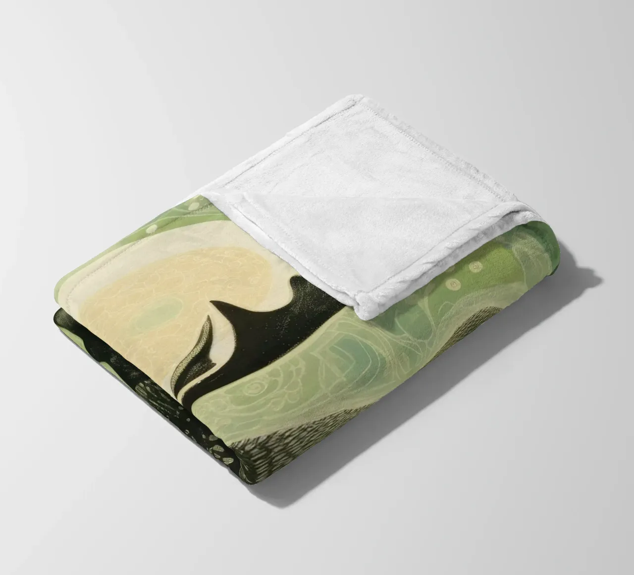 Alce Verde 3 coperta in pile da Minimal Animal Art