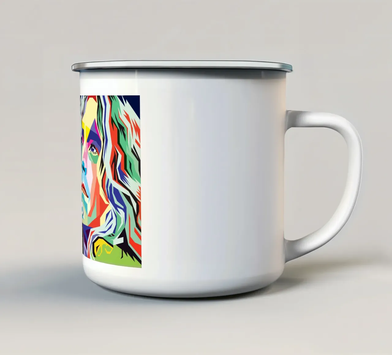Stile Robert Plant WPAP tazza in smalto da SW Artwork