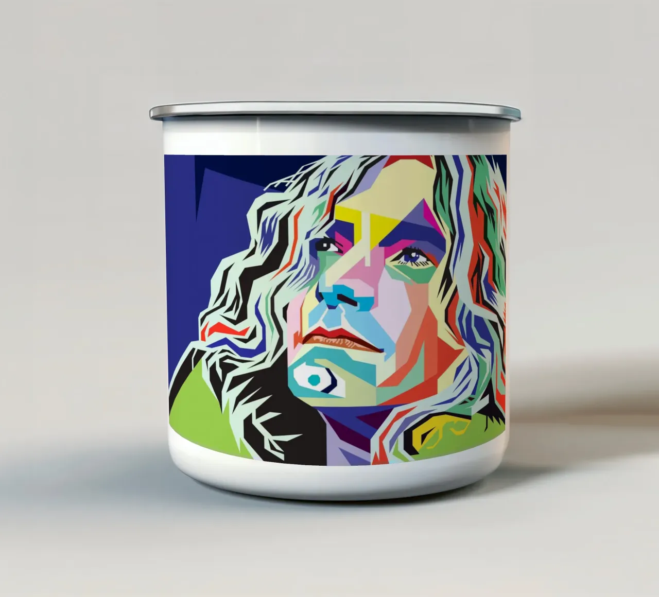 Stile Robert Plant WPAP tazza in smalto da SW Artwork