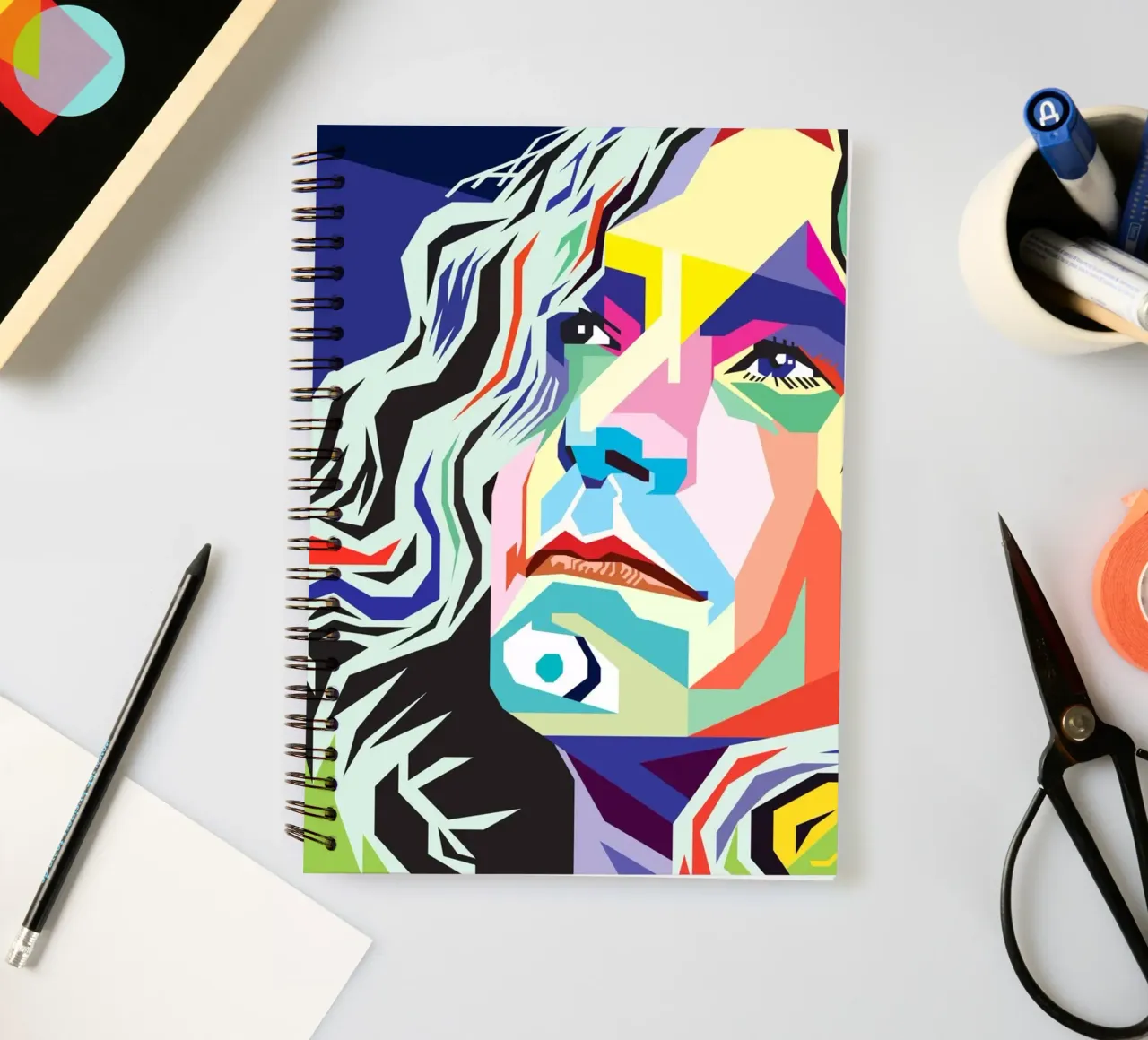 Robert Plant Style WPAP carnet à spirale de SW Artwork